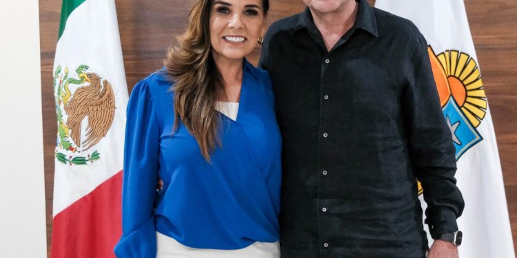Mara Lezama y Emilio Romano se reúnen para organización de la 89 Convención Bancaria en Cancún