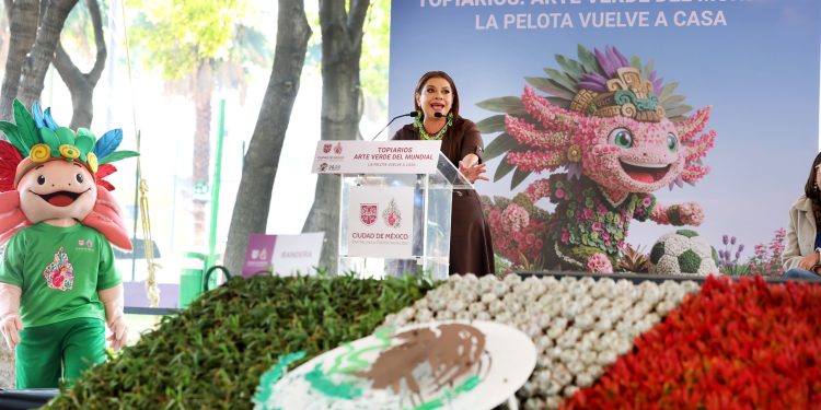 Con topiarios en 90 avenidas, la ciudad se vestirá de color y brillo rumbo al Mundial, asegura Clara Brugada