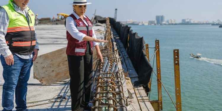 Puente Vehicular Nichupté queda totalmente unido y alcanza 94.2% de avance global: Mara Lezama