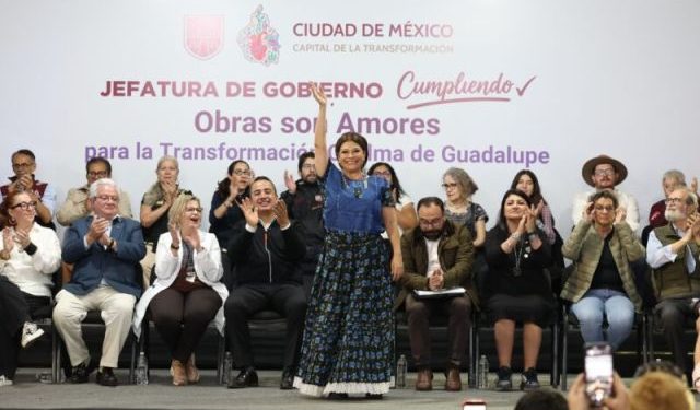 Cumple Clara Brugada con obras prometidas, en Chalma de Guadalupe, en la GAM