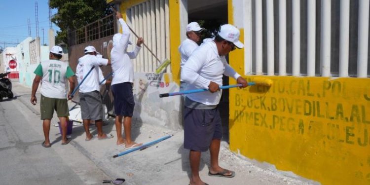 Llenan de color Chuburná Puerto con el programa Pintemos Juntos