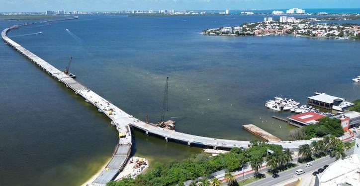 Preparan inauguración del Puente Nichupté en Cancún