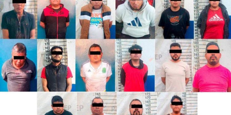 Detienen a 16 presuntos integrantes de La Familia Michoacana en Puebla