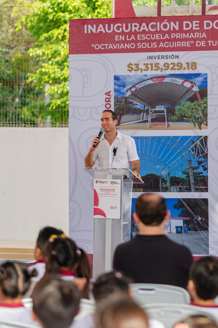INAUGURAN DOMO EN LA PRIMARIA “OCTAVIANO SOLÍS AGUIRRE” EN BENEFICIO DE MÁS DE 800 ESTUDIANTES