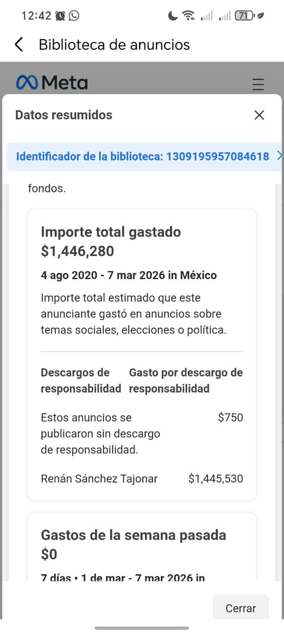 La “Mafia Verde” infla números con millonario gasto en redes, Renan Sánchez simula fuerza electoral en el estado
