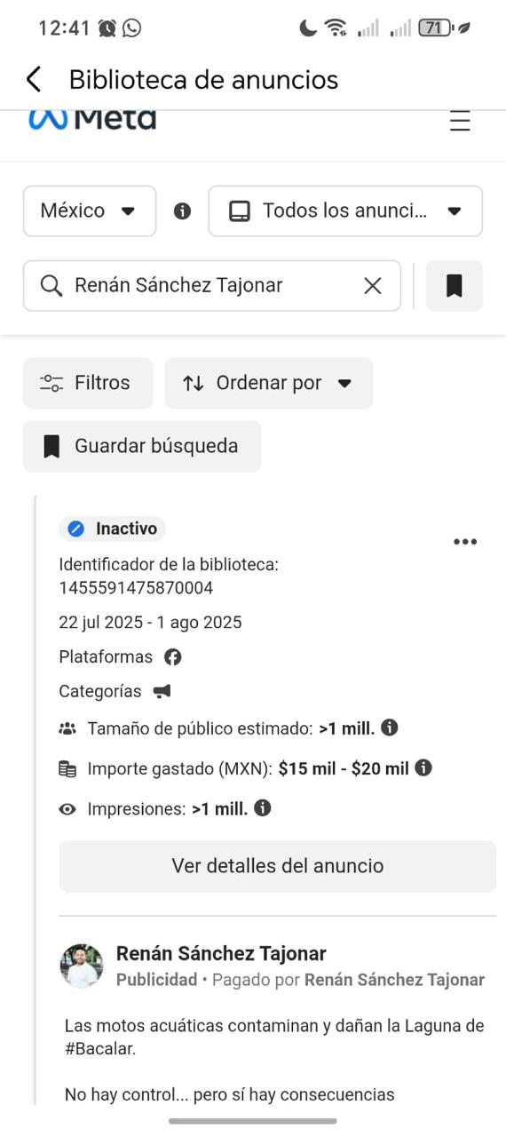 La “Mafia Verde” infla números con millonario gasto en redes, Renan Sánchez simula fuerza electoral en el estado