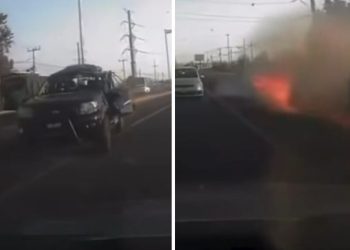 Explosión de camioneta en la México-Pachuca deja dos muertos