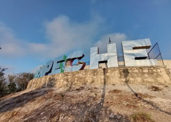Inician trabajos para rehabilitar letras emblemáticas de Campeche en el mirador Benito Juárez