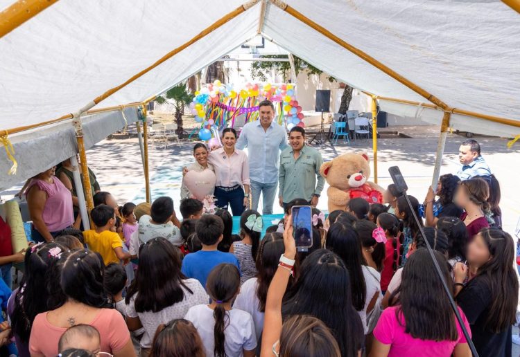 Llevan Estefanía Mercado y Eduardo Nájera amor a niñas y niños del Centro de Asistencia Temporal del DIF Playa del Carmen