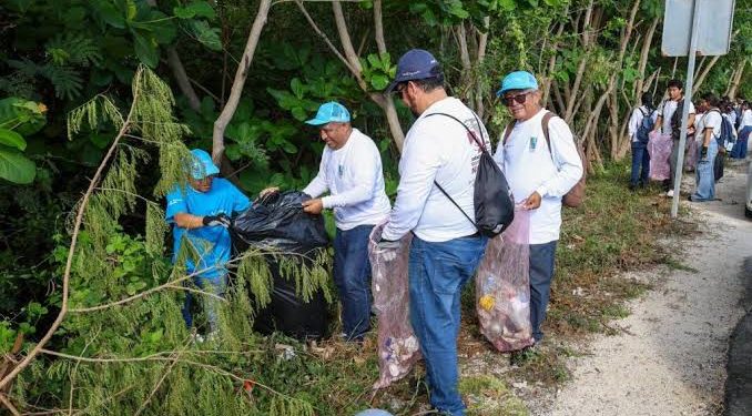 Retiran más de una tonelada de residuos en limpieza del Sistema Lagunar Nichupté