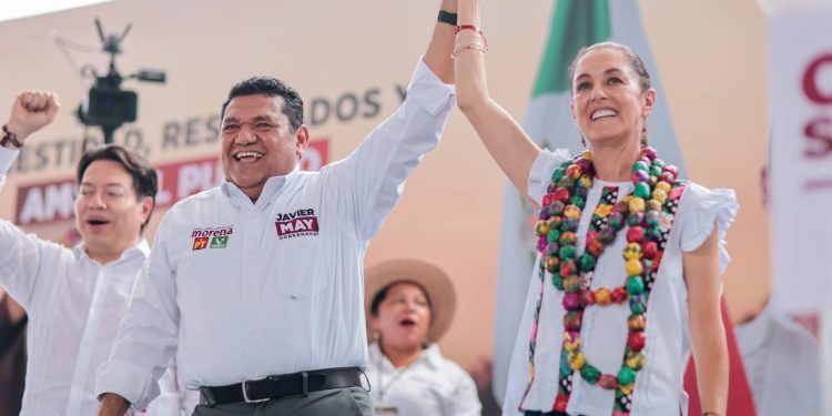 Javier May anuncia posible visita de Claudia Sheinbaum a Tabasco en mayo