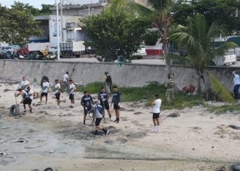 Realizan jornada de limpieza en el Malecón Costero de Campeche