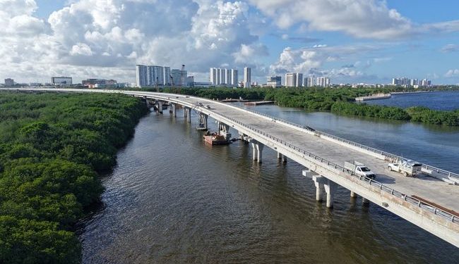 Secretaría de Infraestructura, Comunicaciones y Transportes aclara reforzamientos en el Puente Nichupté