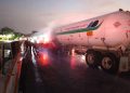 Controlan incendio en pipa de gas en Seybaplaya