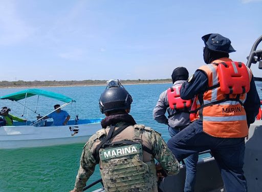 Marina y Conapesca retienen arte de pesca ilegal en costas de Champotón
