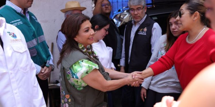 Apoyará Jefa de Gobierno a familias de la alcaldía Cuajimalpa, afectadas por la intensa lluvia con granizo de ayer