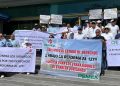 Movilización en Villahermosa: Jubilados de Pemex y CFE marchan hacia Plaza de Armas en defensa de sus pensiones