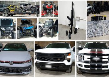 ¡Golpe al Cártel de Sinaloa! FGR decomisa 3 inmuebles, 46 vehículos y armamento vinculado al grupo criminal en Durango
