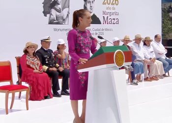 Sheinbaum arremete contra Calderón y Fox en el Monumento a la Revolución: «El narcogobierno fue el de ellos»