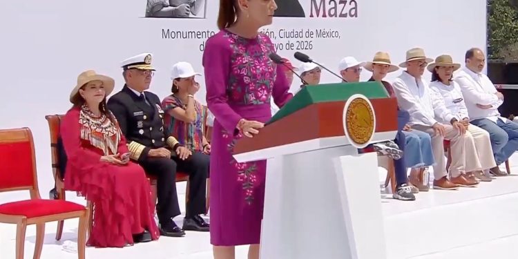 Sheinbaum arremete contra Calderón y Fox en el Monumento a la Revolución: «El narcogobierno fue el de ellos»