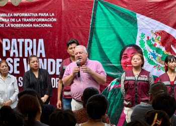 Rafa Marín encabeza asamblea informativa en La Guadalupana sobre la Defensa de la Transformación y la Soberanía Nacional