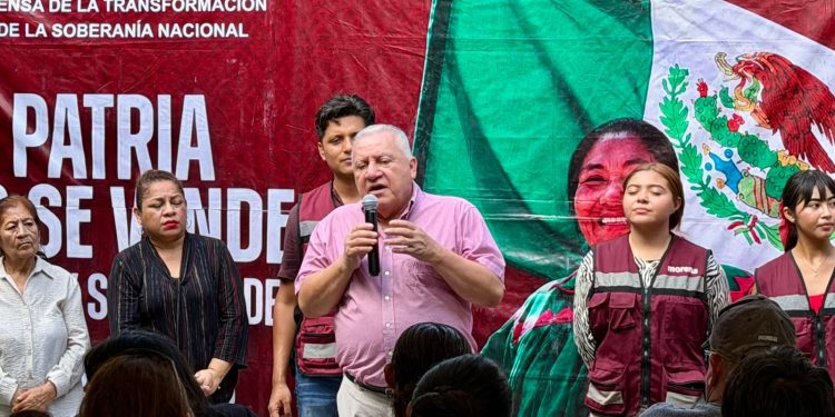 Rafa Marín encabeza asamblea informativa en La Guadalupana sobre la Defensa de la Transformación y la Soberanía Nacional