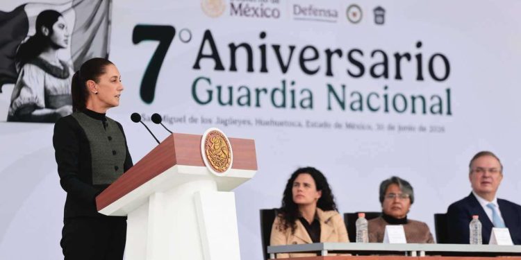 Destaca Sheinbaum la consolidación y profesionalismo de la Guardia Nacional a siete años de su creación