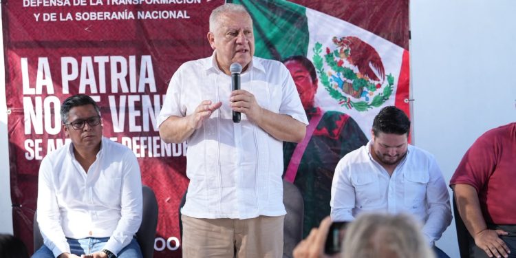 Rafa Marín llama desde la Colonia Luis Donaldo Colosio a fortalecer la defensa de la soberanía nacional