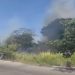 Controlan fuerte incendio de pastizales cerca de Pomoca en Nacajuca
