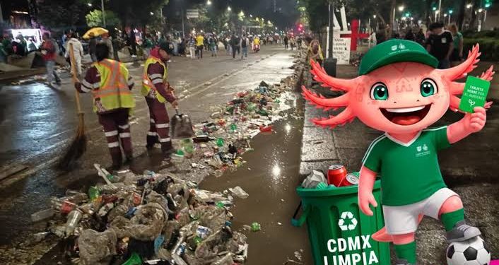 Gobierno de la Ciudad de México refuerza acciones de limpieza y manejo de residuos durante el Mega Limpiatón de la Afición
