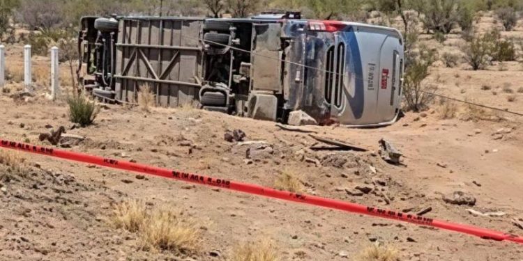 Tragedia carretera: Volcadura de autobús en el tramo Guaymas–Hermosillo deja saldo fatal