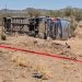Tragedia carretera: Volcadura de autobús en el tramo Guaymas–Hermosillo deja saldo fatal