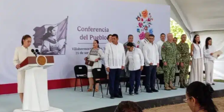 Javier May da la bienvenida a Claudia Sheinbaum en Tabasco; destacan apoyo a programas sociales y al cacao