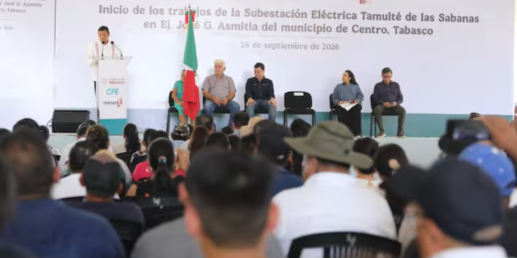 Javier May inicia la construcción de subestación eléctrica de $120 MDP en Tamulté de las Sabanas