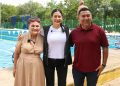 Estefanía Mercado anuncia techo de malla sombra para toda la alberca de la Unidad Deportiva Riviera Maya