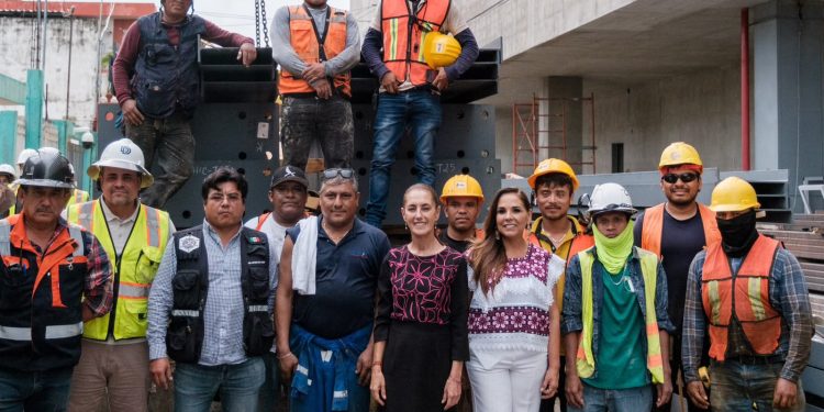 Claudia Sheinbaum supervisa hospitales y proyectos de salud en Chetumal acompañada de Mara Lezama