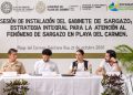 Junto a Fonatur, el Estado y la Semar, Estefanía Mercado preside instalación del Gabinete de Atención al Sargazo en Playa del Carmen