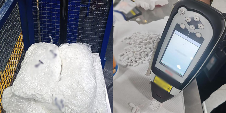 Aseguran más de 8 mil pastillas de sustancias controladas en la Terminal 1 del AICM