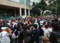 Trabajadores del IMSS adelantan marcha nacional para el 13 de octubre y mantienen plantón en Reforma