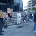 Ambientalistas se manifiestan en Pemex por olores a hidrocarburo y exigen el apagado inmediato de mecheros